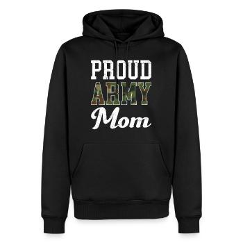 Stolze Mama Army Militär Mutter Soldaten - Männer Premium Bio Hoodie - Schwarz - Vorne - Nico (187cm)