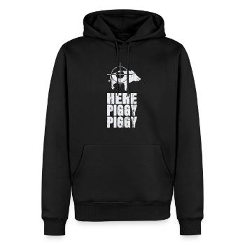 Chasse au sanglier Chasseur de sanglier Chasseur de sanglier Hogger - Sweat à capuche Premium bio Homme - noir - Devant - Nico (187cm)
