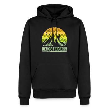 Bergsteiger Wanderer Frauen klettern Wandern - Männer Premium Bio Hoodie - Schwarz - Vorne - Nico (187cm)