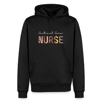 Critical Care Nurse ICU Nurse Intensive Care Nursi - Men’s Premium Organic Hoodie - black - Front - Nico (187cm)