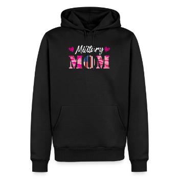 Fan militaire Mamans Patriotisme Amérique Maman - Sweat à capuche Premium bio Homme - noir - Devant - Nico (187cm)