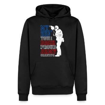 Grandma Militär Fan Soldaten stolze Oma Amerika - Männer Premium Bio Hoodie - Schwarz - Vorne - Nico (187cm)