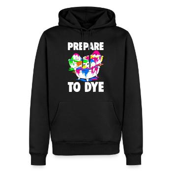 Les hommes de Pâques se préparent à teindre l’équipe de Pâques. - Sweat à capuche Premium bio Homme - noir - Devant - Nico (187cm)