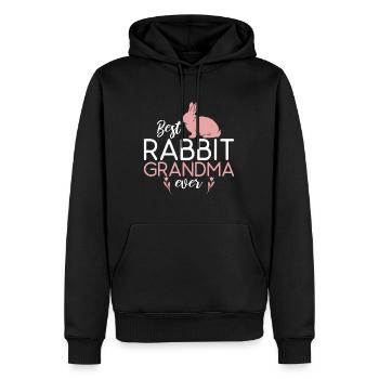 Beste Kaninchen-Oma aller Zeiten Süßer Kaninchen-Liebhaber - Männer Premium Bio Hoodie - Schwarz - Vorne - Nico (187cm)