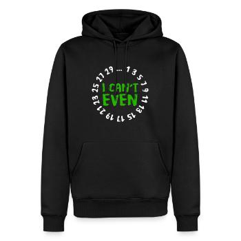 Je ne peux même pas - Drôle de tapis d’étudiant en sciences - Sweat à capuche Premium bio Homme - noir - Devant - Nico (187cm)