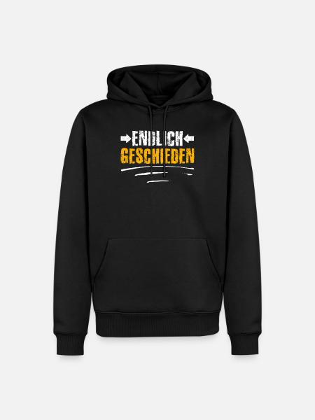 Endlich geschieden Scheidungsparty Scheidung - Männer Premium Bio Hoodie - Schwarz