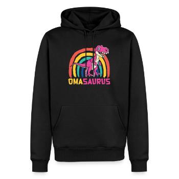 Omasaurus Muttertag Grandma Mama Tag Oma - Männer Premium Bio Hoodie - Schwarz - Vorne - Nico (187cm)