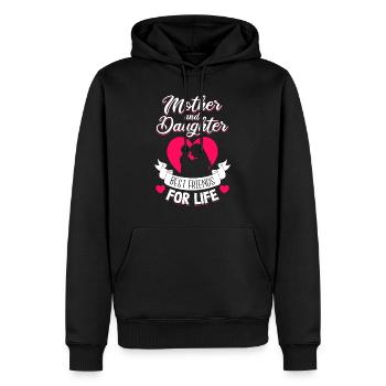 Mère et fille Meilleures amies pour la vie Mères - Sweat à capuche Premium bio Homme - noir - Devant - Nico (187cm)