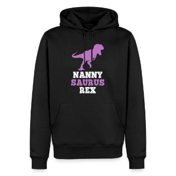 Nanny-Saurus Rex Dino Dinosaur NannySaurus Funny - Men’s Premium Organic Hoodie - black - Front - Nico (187cm)