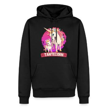 Tanticorn Einhorn Tanten Muttertag Unicorn - Männer Premium Bio Hoodie - Schwarz - Vorne - Nico (187cm)