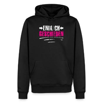 Endlich geschieden Scheidungsparty Scheidung - Männer Premium Bio Hoodie - Schwarz - Vorne - Nico (187cm)
