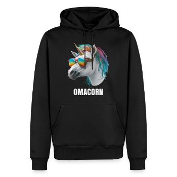 Oma Einhorn Muttertag Fans Grandma Omi - Männer Premium Bio Hoodie - Schwarz - Vorne - Nico (187cm)