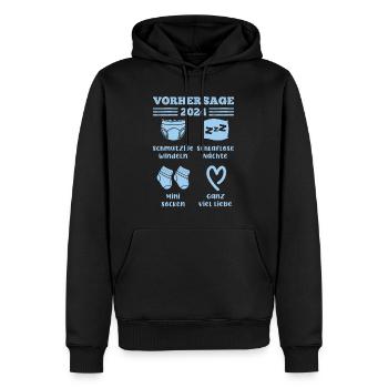 Bald Papa 2024 werdende Mama 2024 Babyparty - Männer Premium Bio Hoodie - Schwarz - Vorne - Nico (187cm)