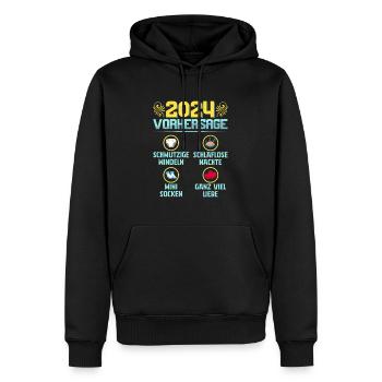 Bald Papa 2024 werdenden Mutter 2024 Baby - Männer Premium Bio Hoodie - Schwarz - Vorne - Nico (187cm)