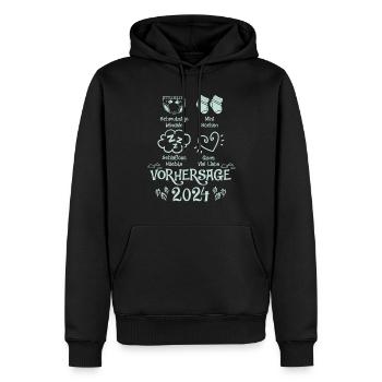 Vorhersage werdende Mama 2024 Baby bald Papa - Männer Premium Bio Hoodie - Schwarz - Vorne - Nico (187cm)