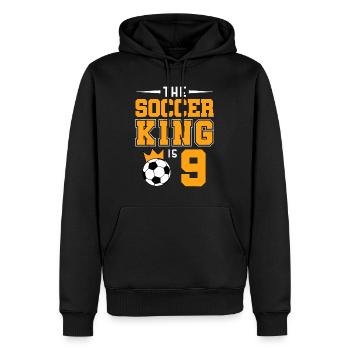 9 Jahre alte Geschenke Dabbing Boy Fußballspieler 9. Bir - Männer Premium Bio Hoodie - Schwarz - Vorne - Nico (187cm)