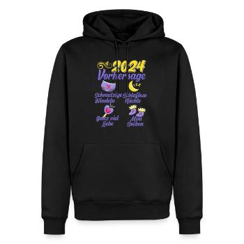 Baby Vorhersage 2024 werdende Mutter 2024 - Männer Premium Bio Hoodie - Schwarz - Vorne - Nico (187cm)