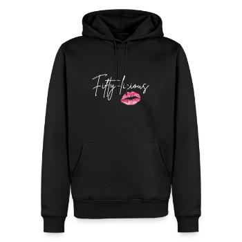 Fifty Licious Lustig 50. Geburtstag Königin 50 Jahre B - Männer Premium Bio Hoodie - Schwarz - Vorne - Nico (187cm)