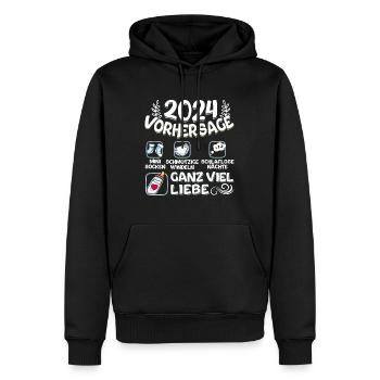 Baby Vorhersage 2024 werdende Mutter 2024 - Männer Premium Bio Hoodie - Schwarz - Vorne - Nico (187cm)