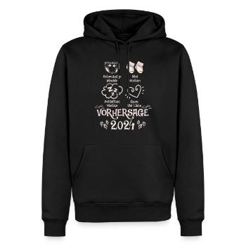 Vorhersage werdende Mama 2024 Baby bald Papa - Männer Premium Bio Hoodie - Schwarz - Vorne - Nico (187cm)