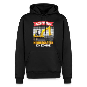 Kindergarten ich komme Kindergartenkinder Kiga - Männer Premium Bio Hoodie - Schwarz - Vorne - Nico (187cm)