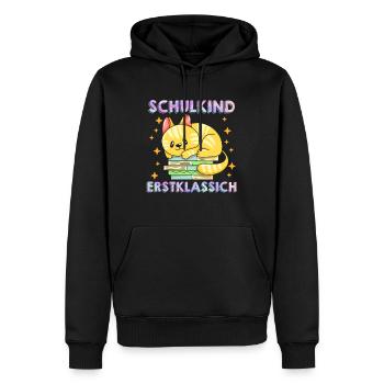 Schulkind Erstklassig Einschulung 1. Klasse - Männer Premium Bio Hoodie - Schwarz - Vorne - Nico (187cm)