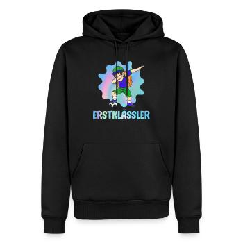 Erstklässler Schulkind Einschulung 1. Klasse - Männer Premium Bio Hoodie - Schwarz - Vorne - Nico (187cm)