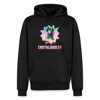 Erstklässler Schulkind Einschulung 1. Klasse - Männer Premium Bio Hoodie - Schwarz - Vorne - Nico (187cm)