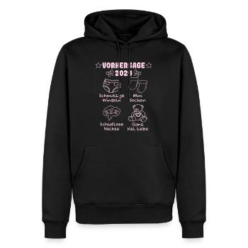 Vohersage 2024 werdende Mama 2024 bald Papa - Männer Premium Bio Hoodie - Schwarz - Vorne - Nico (187cm)