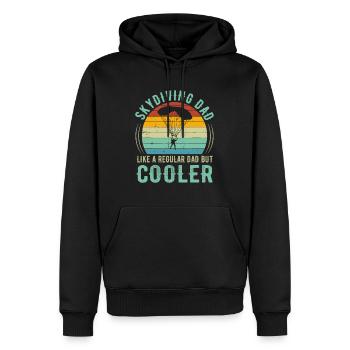 Herren Fallschirmspringen Papa | Lustige Fallschirmspringer Fa - Männer Premium Bio Hoodie - Schwarz - Vorne - Nico (187cm)