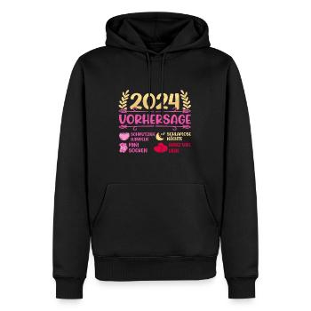 Babyparty Vorhersage 2024 werdende Mama 2024 - Männer Premium Bio Hoodie - Schwarz - Vorne - Nico (187cm)