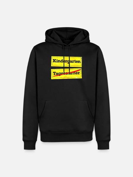 Hallo Kindergarten Tschüss Tagesmutter Vorschule - Männer Premium Bio Hoodie - Schwarz