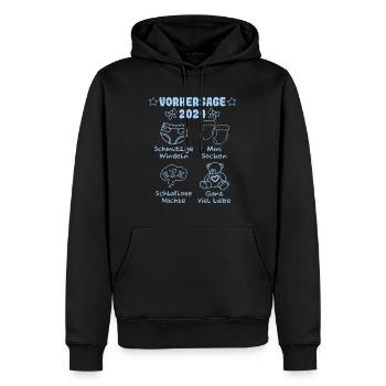 Vohersage 2024 werdende Mama 2024 bald Papa - Männer Premium Bio Hoodie - Schwarz - Vorne - Nico (187cm)