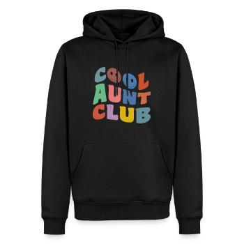 Cool Aunt Club Drôle de sourire Coloré Cool Aunt Club - Sweat à capuche Premium bio Homme - noir - Devant - Nico (187cm)