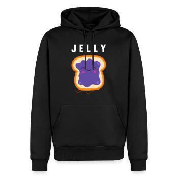 Erdnussbutter und Gelee Bester Freund Passend - Männer Premium Bio Hoodie - Schwarz - Vorne - Nico (187cm)