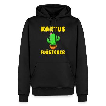 Kaktus Flüsterer Kakteen Sukkulenten Mädchen - Männer Premium Bio Hoodie - Schwarz - Vorne - Nico (187cm)