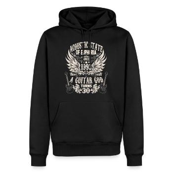 guitarists rocker birthday band vintage 1993 - Men’s Premium Organic Hoodie - black - Front - Nico (187cm)