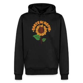 Garten Chefin Sonnenblumen Gartenfreundin - Männer Premium Bio Hoodie - Schwarz - Vorne - Nico (187cm)