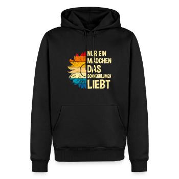 Nur ein Mädchen das Sonnenblumen liebt Garten Girl - Männer Premium Bio Hoodie - Schwarz - Vorne - Nico (187cm)