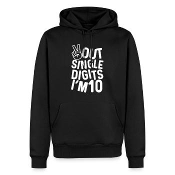 Peace Out Einstellige Zahlen I'm 10 10th Birthday Boys - Männer Premium Bio Hoodie - Schwarz - Vorne - Nico (187cm)