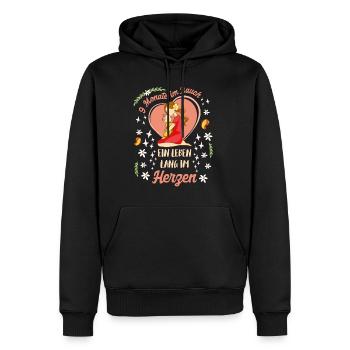 Werdende Mama 2024 9 Monate im Bauch Mütter - Männer Premium Bio Hoodie - Schwarz - Vorne - Nico (187cm)