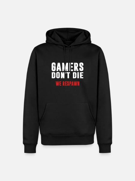 Les joueurs ne meurent pas Nous réapparaissants - Sweat à capuche Premium bio Homme - noir