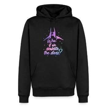 Was wäre, wenn wir die Sterne umschreiben Zirkus Karneval lustig - Männer Premium Bio Hoodie - Schwarz - Vorne - Nico (187cm)