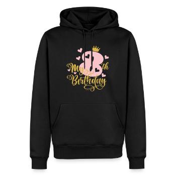8 Jahre alt 8. Geburtstag Rosa Mädchen Prinzessin Gold C - Männer Premium Bio Hoodie - Schwarz - Vorne - Nico (187cm)