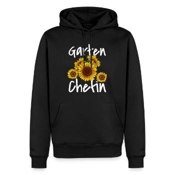 Garten Chefin Sonnenblumen Gartenfreundin Blumen - Männer Premium Bio Hoodie - Schwarz - Vorne - Nico (187cm)