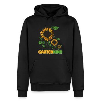 Gartenkind Sonnenblumen Gartenliebhaberin - Männer Premium Bio Hoodie - Schwarz - Vorne - Nico (187cm)