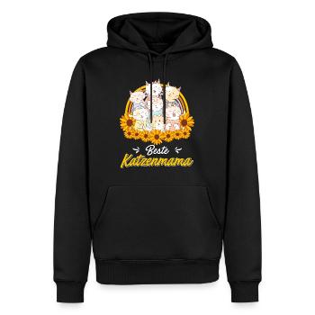 Beste Katzenmama I love Cats Katzenhalter - Männer Premium Bio Hoodie - Schwarz - Vorne - Nico (187cm)