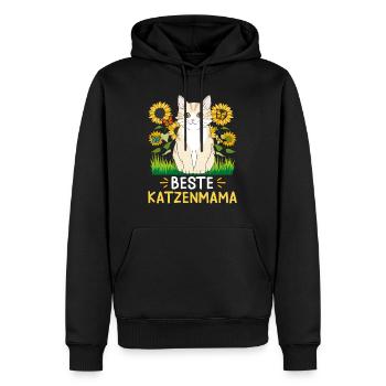 Beste Katzenmama I love Cats Katzenhalter - Männer Premium Bio Hoodie - Schwarz - Vorne - Nico (187cm)