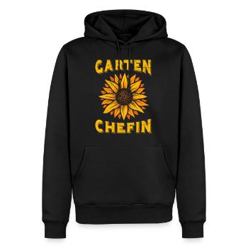 Garten Chefin Sonnenblumen Gartenfreundin - Männer Premium Bio Hoodie - Schwarz - Vorne - Nico (187cm)