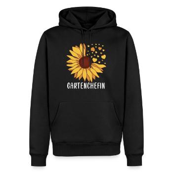 Garten Chefin Sonnenblumen Gartenfreundin Blumen - Männer Premium Bio Hoodie - Schwarz - Vorne - Nico (187cm)